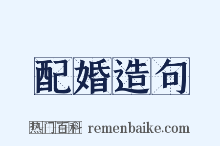 配婚造句是什么意思的图片